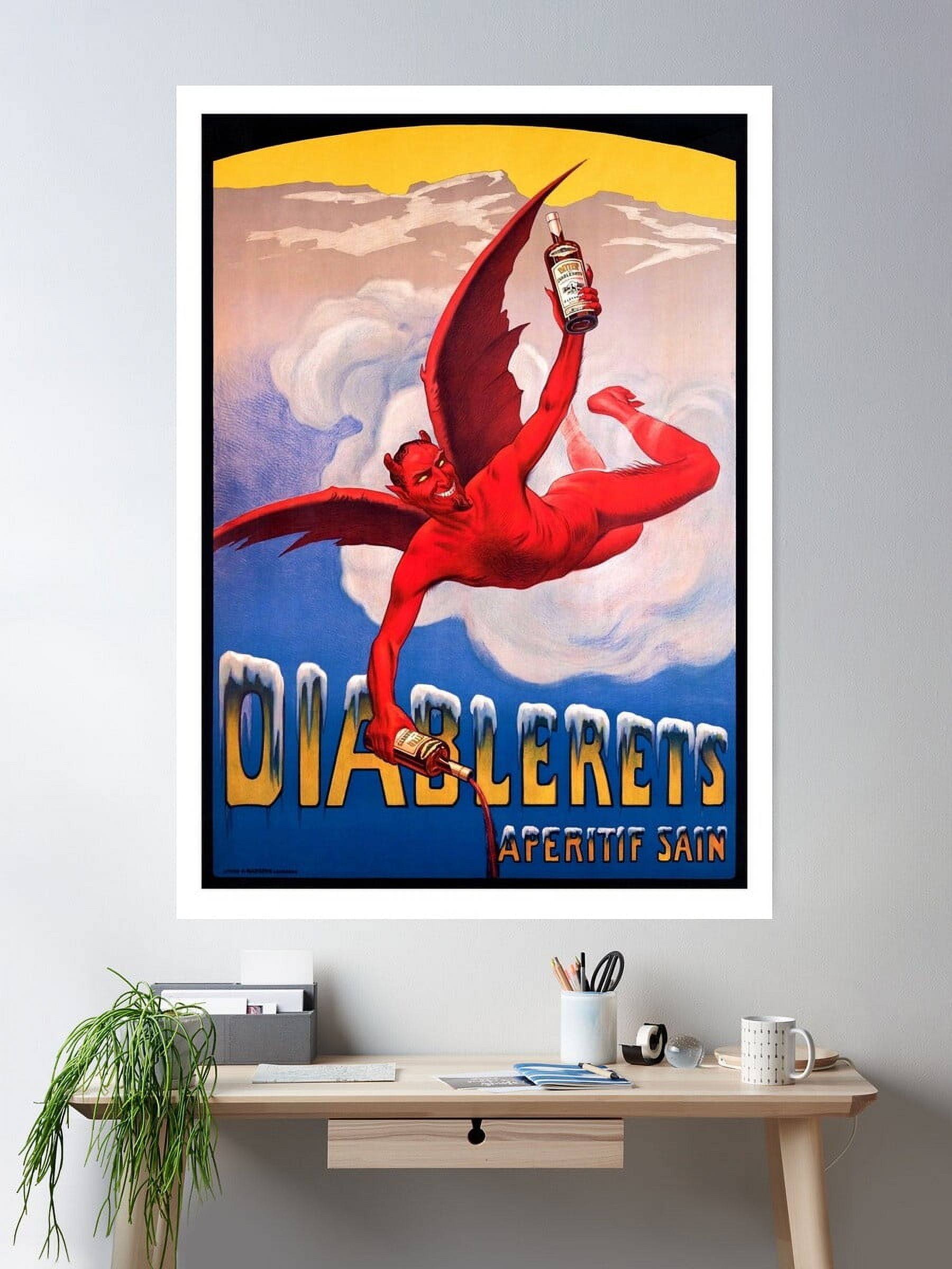 DOPAPRINT 1928 Vintage Diablerets Aperitif Alcoholic Beverages Sain