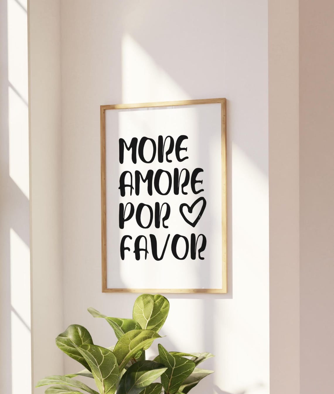 DOPAPRINT More Amor Por Favor Wall Art Black And White Print Trendy ...