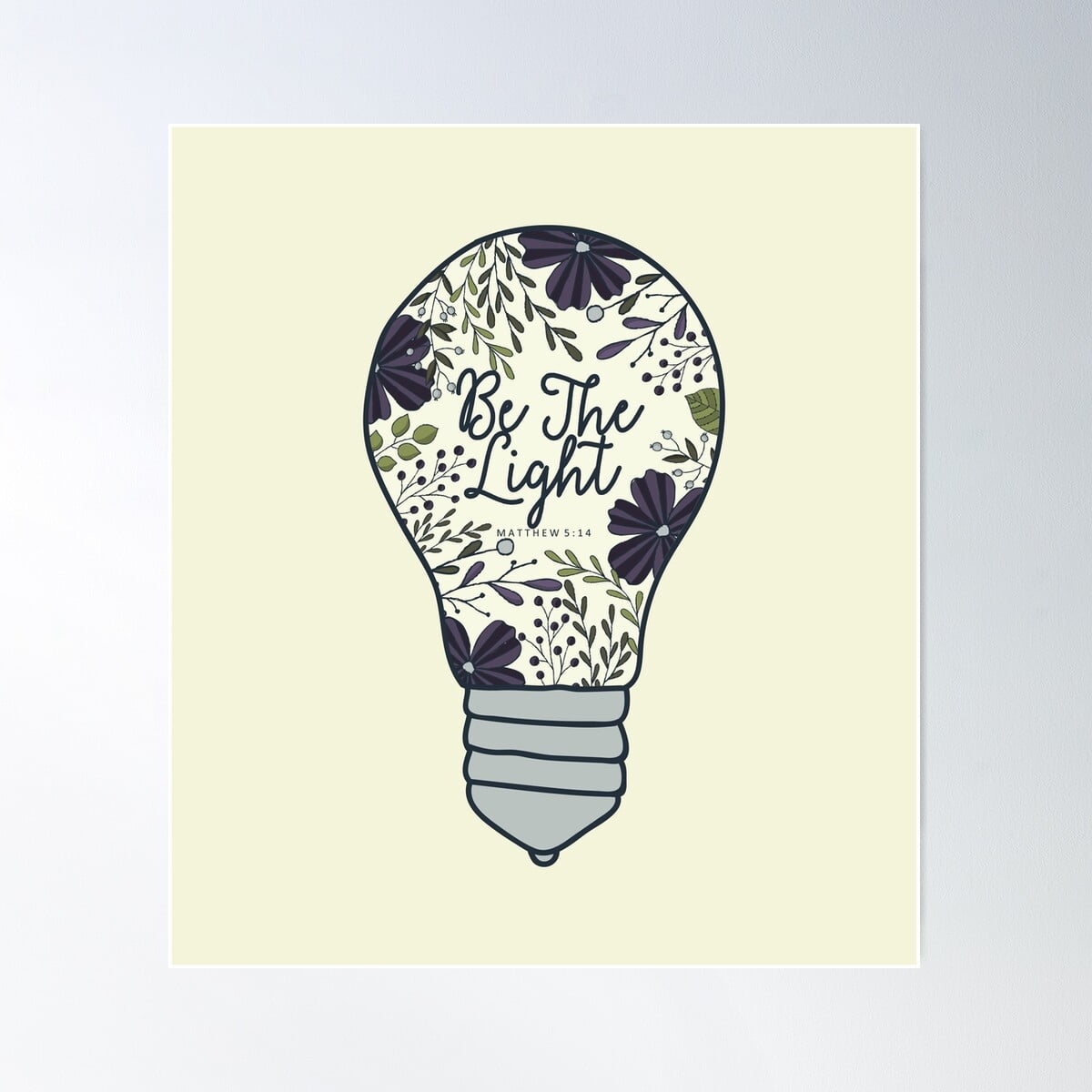 DOPAPRINT Be The Light Poster Wall Art, Modern Wall Decor NO FRAMED
