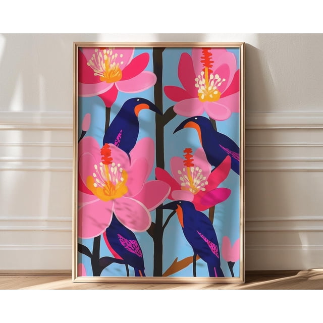 DOPAPRINT Bird illustration, Botanical art, Nursery Wall Decor