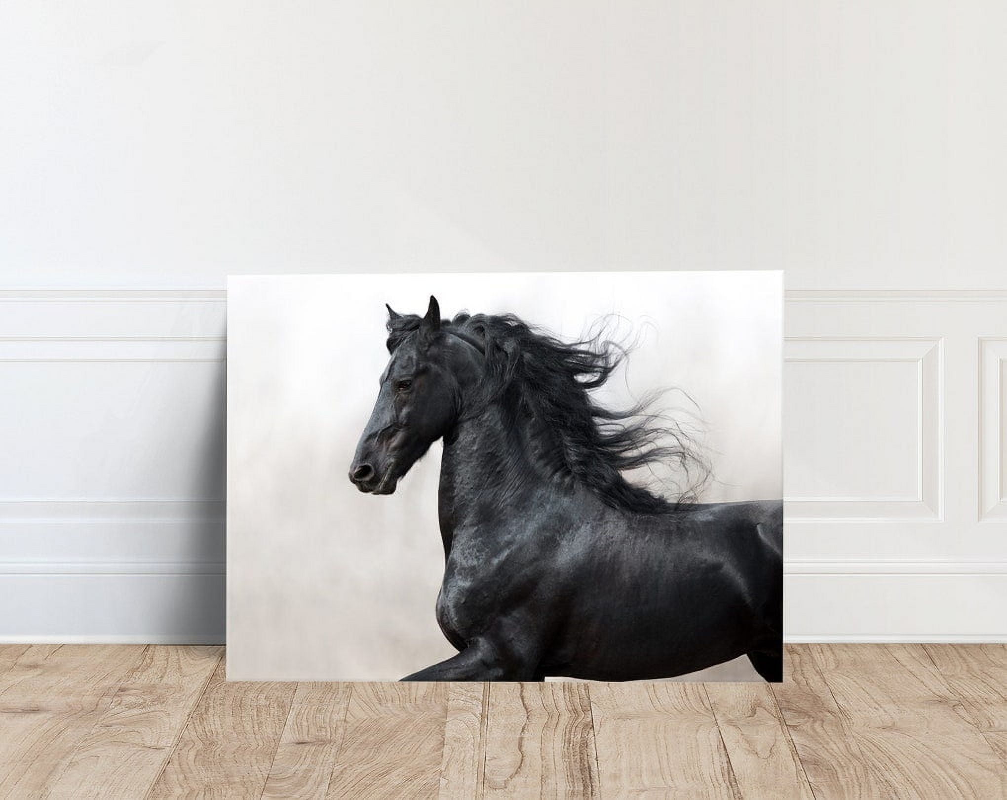 DOPAPRINT Black Horse Print Poster Art Animal Art Horse Wall Art Horse