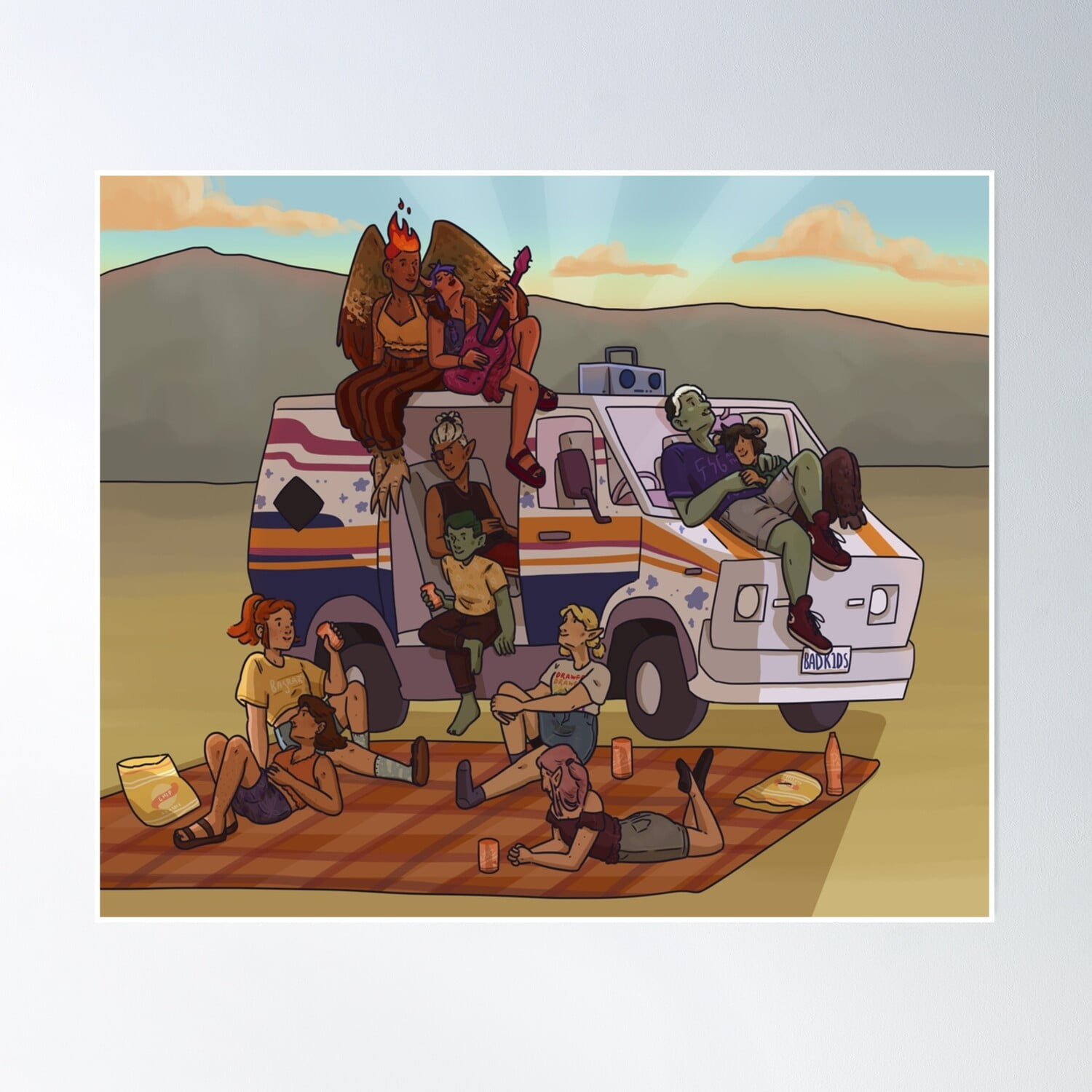 DOPAPRINT Bloom Theory Bad Kids Vacation Poster Wall Art, Modern Wall