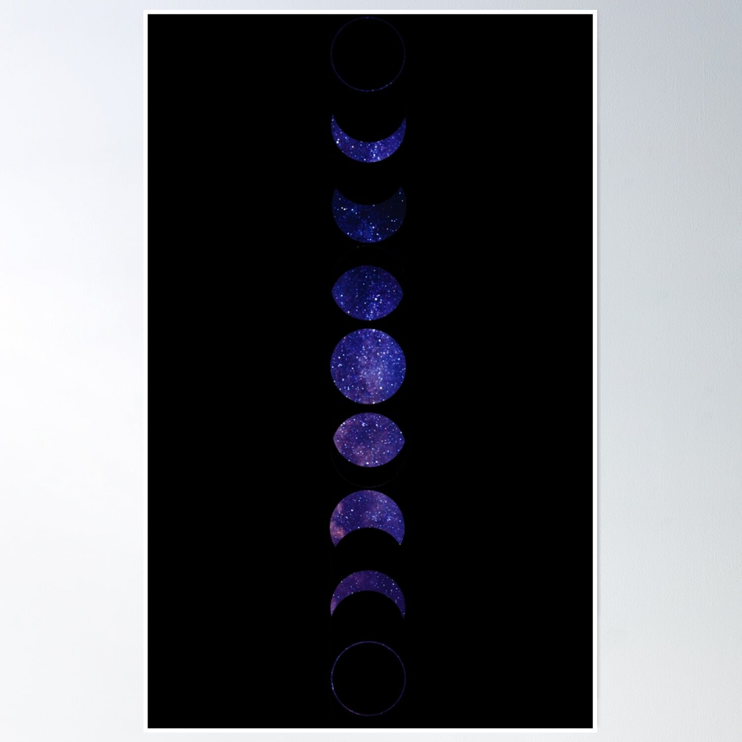 DOPAPRINT Bloom Theory Galaxy Moon Phases Poster Wall Art, Modern Wall ...