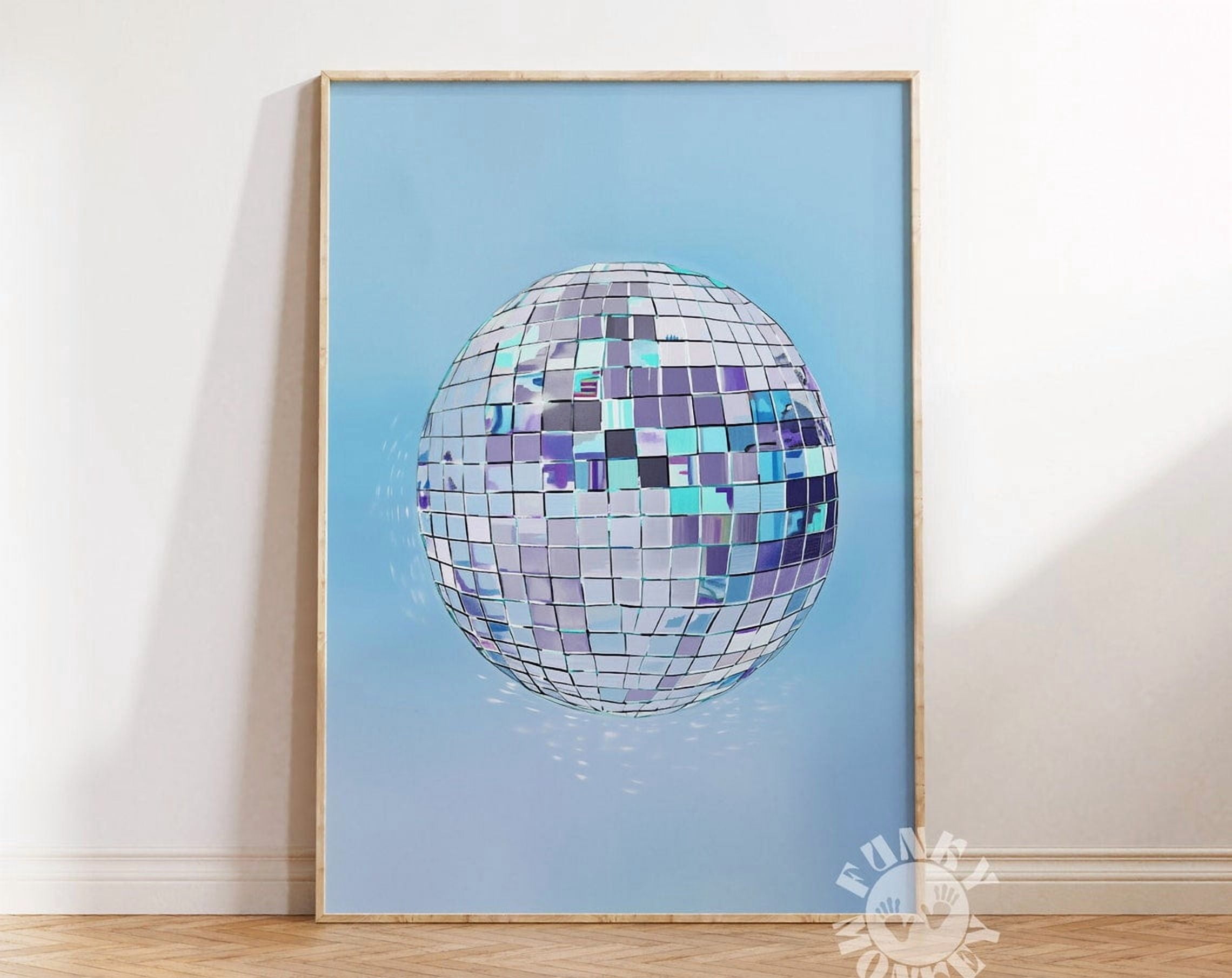 DOPAPRINT Blue Disco Ball, Coastal Granddaughter Preppy , Dopamine Wall Art, Poster, Art, Girls ...