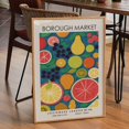 DOPAPRINT Borough Market print, colourful fruit print, retro kitchen ...