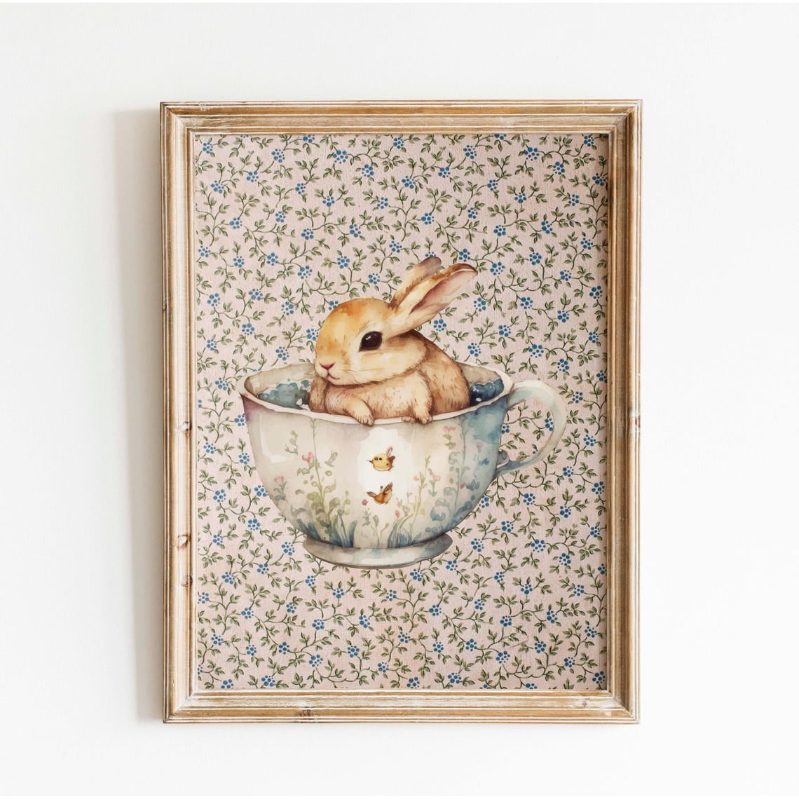 DOPAPRINT Bunny Art Print, Vintage Nursery Wall Decor, Rabbit Nursery