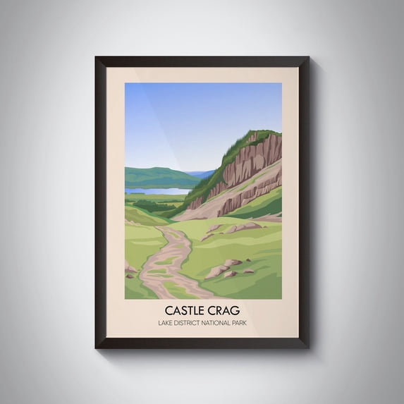 DOPAPRINT Castle Crag Mountain Poster, Lake District National Park ...