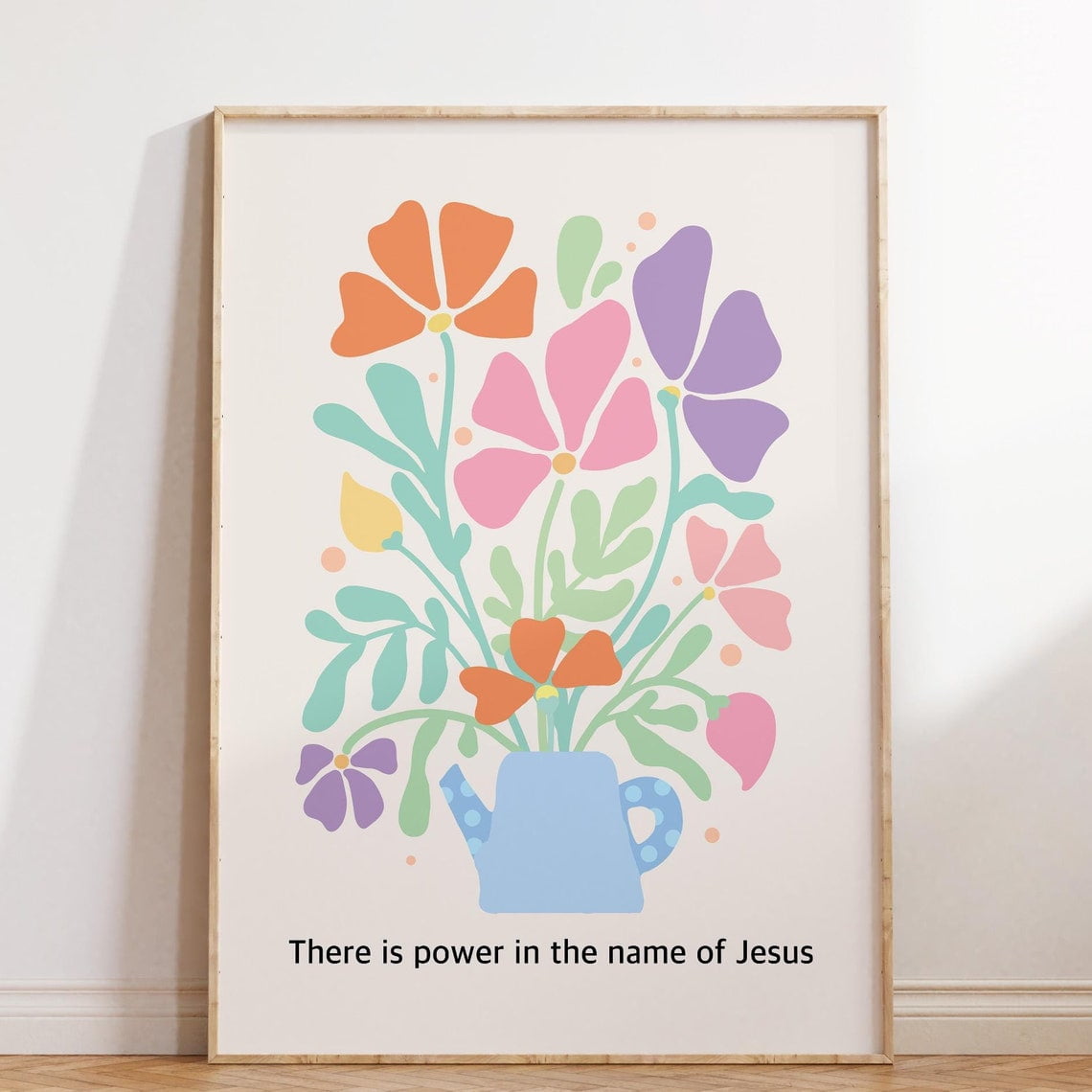 DOPAPRINT Christian Flower Wall Art, Jesus Bible Print, Scripture Art ...