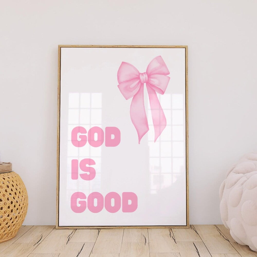 DOPAPRINT Christian Wall Art God Is Good Art Print Minimalist Modern ...
