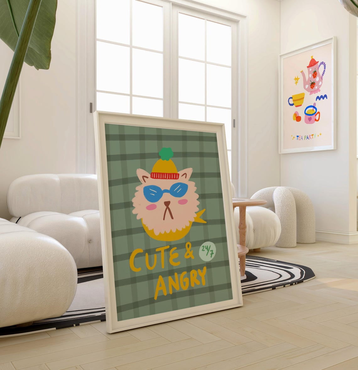 DOPAPRINT Cute And Angry Quotes Poster, Angry Cat Wall Art ...