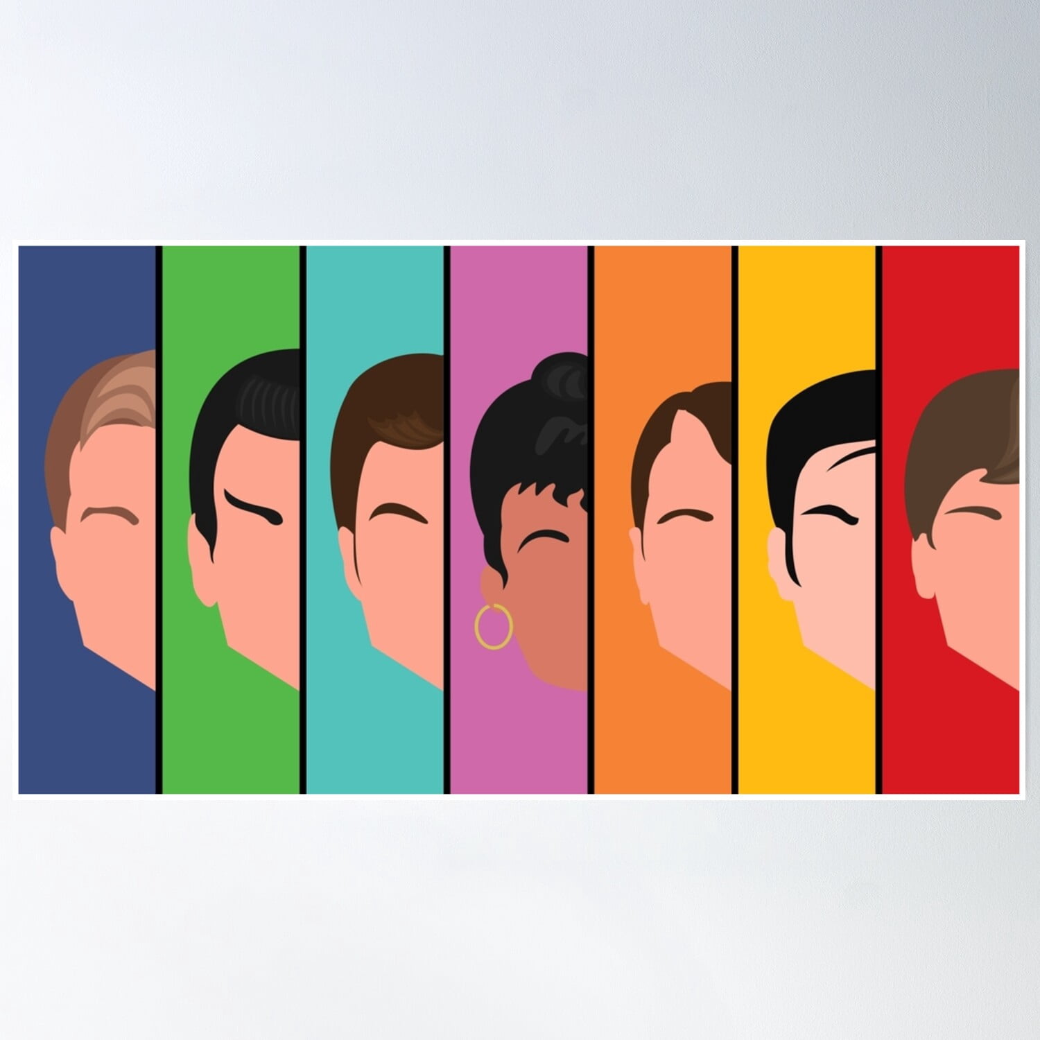 DOPAPRINT Enterprise Crew Poster Wall Art, Modern Wall Decor NO FRAMED ...