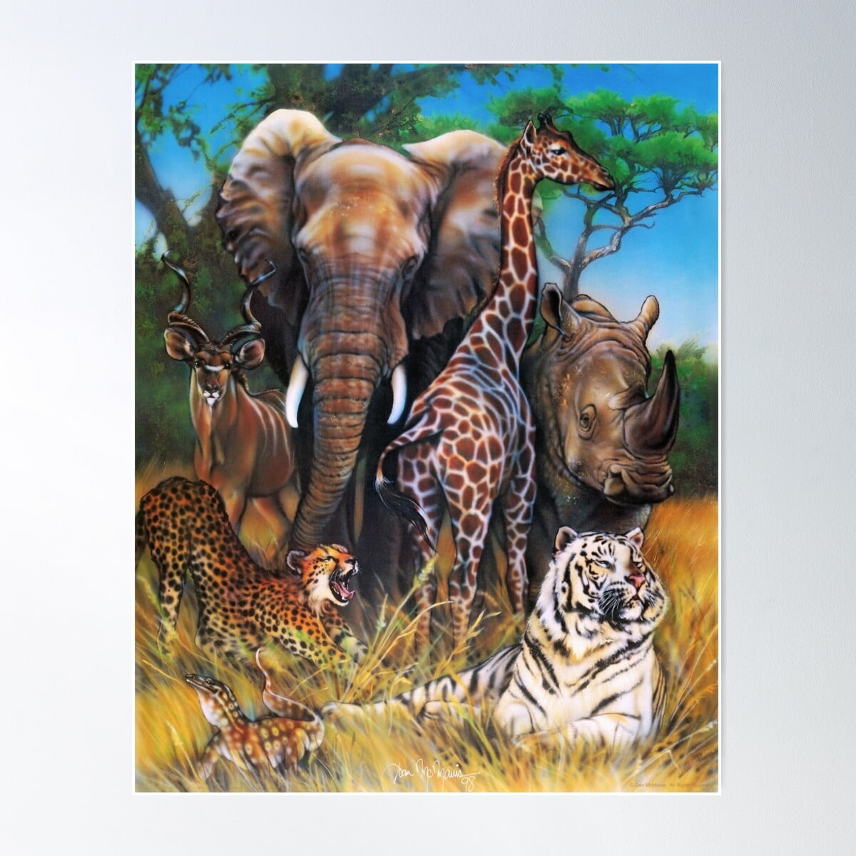 DOPAPRINT Exotic Safari Poster Wall Art, Bedroom NO FRAMED POSTER, Wall