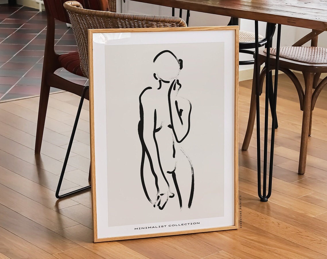 DOPAPRINT Female Silhouette Art, Female Line Art, Woman Line Drawing ...