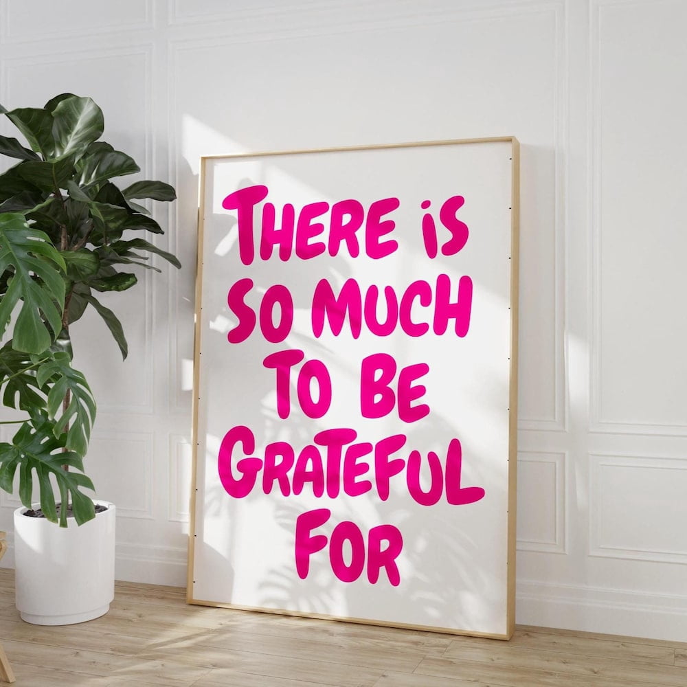 DOPAPRINT Gratitude Wall Art Print Uplifting Quote Print Inspirational ...