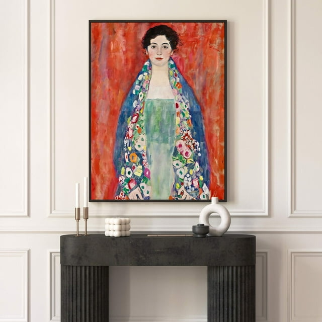 DOPAPRINT Gustav Klimt Print Framed Wall Art, Portrait Of Fraulein