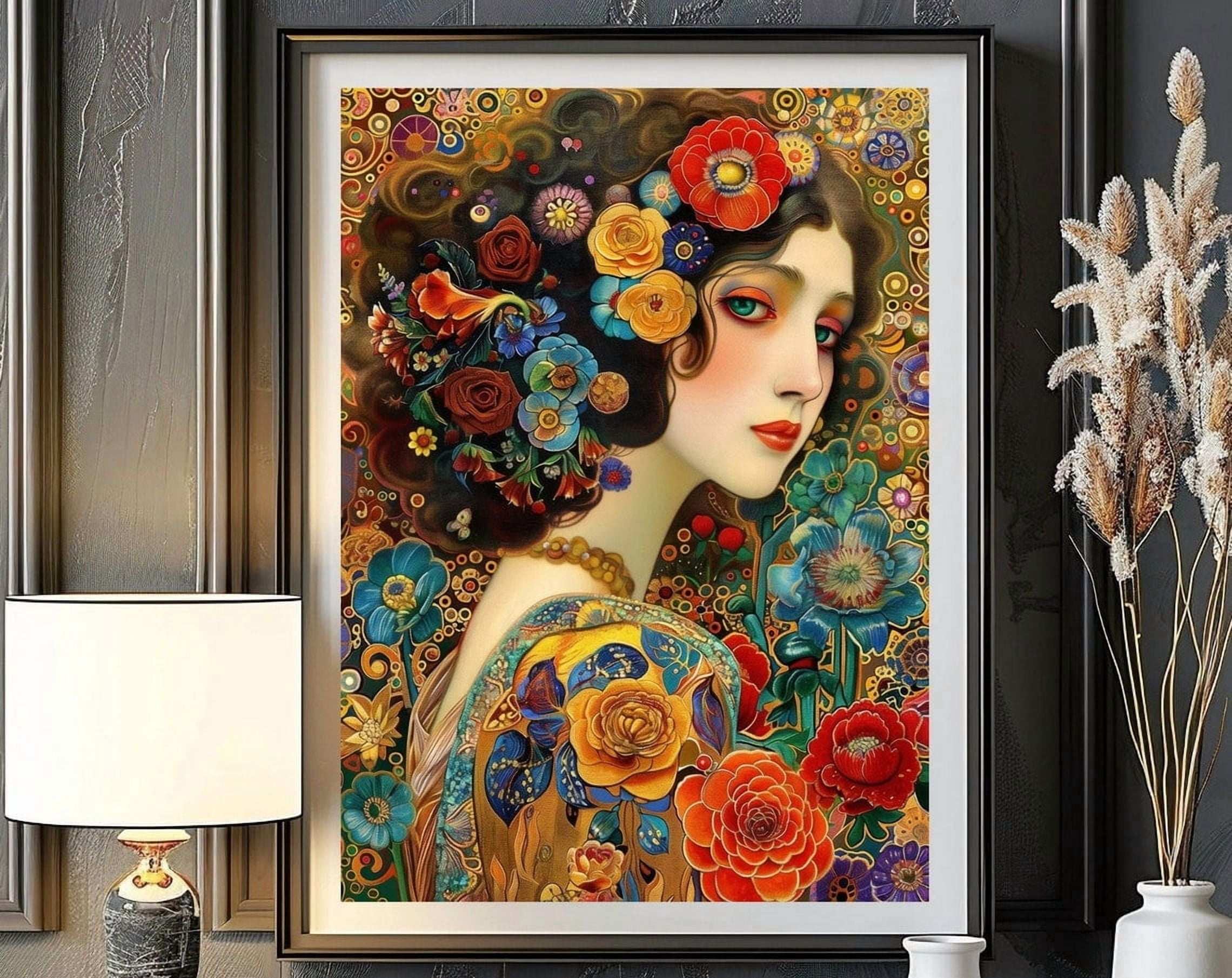 DOPAPRINT Gustav Klimt Print, Gustav Klimt Lady Portrait Poster, Klimt ...
