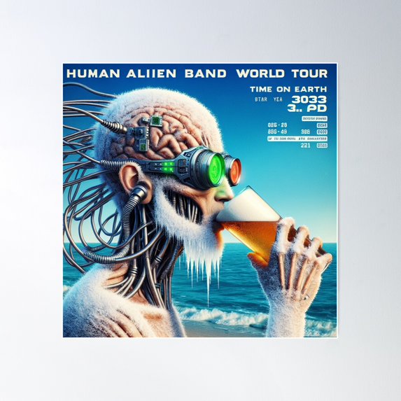 DOPAPRINT Humanalien World Tour Poster Wall Art, Modern Wall Decor For Living Room Bedroom NO ...