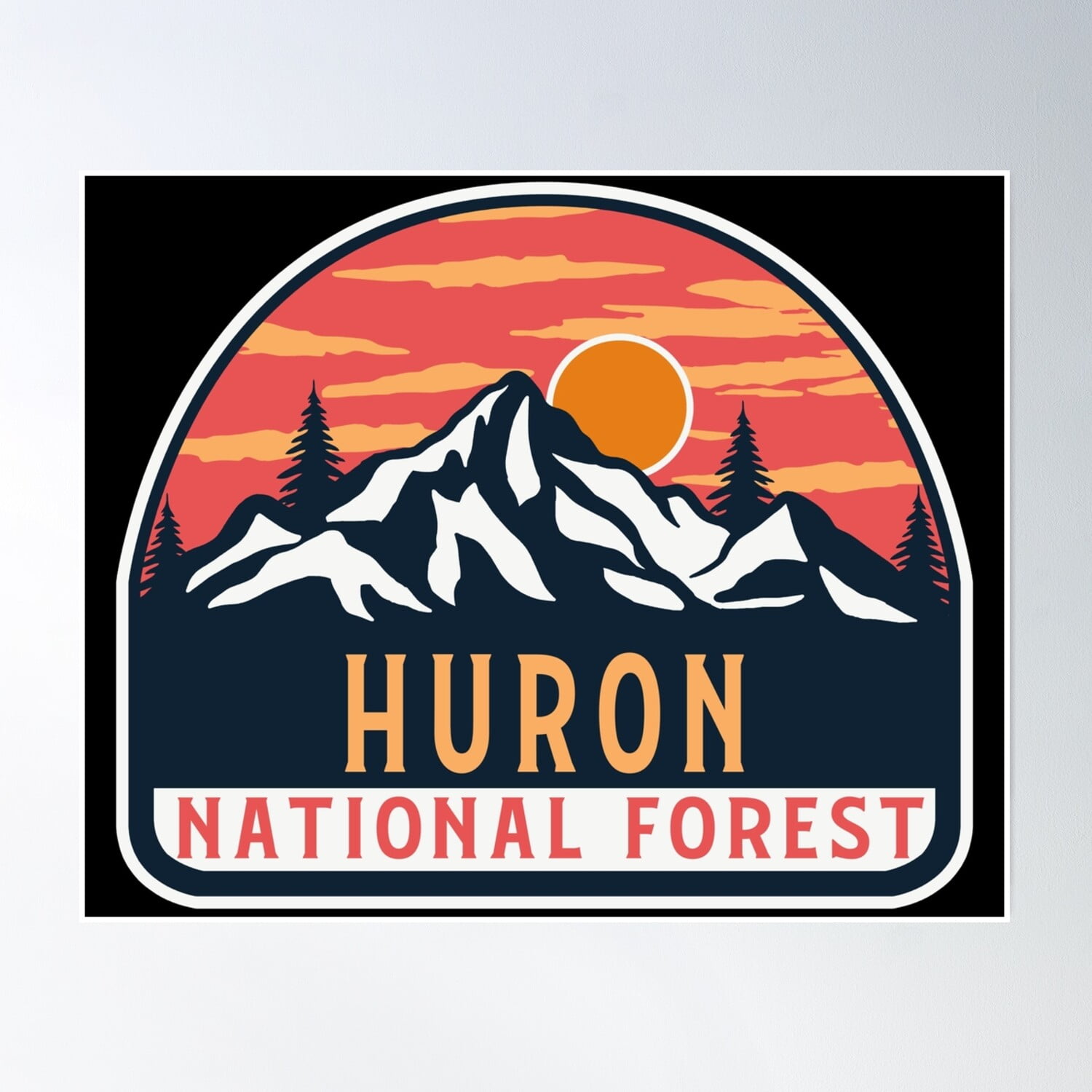 DOPAPRINT Huron National Forest Poster Wall Art Modern Wall Decor NO DOPAPRINT Huron National Forest Poster Wall Art Modern Wall Decor NO