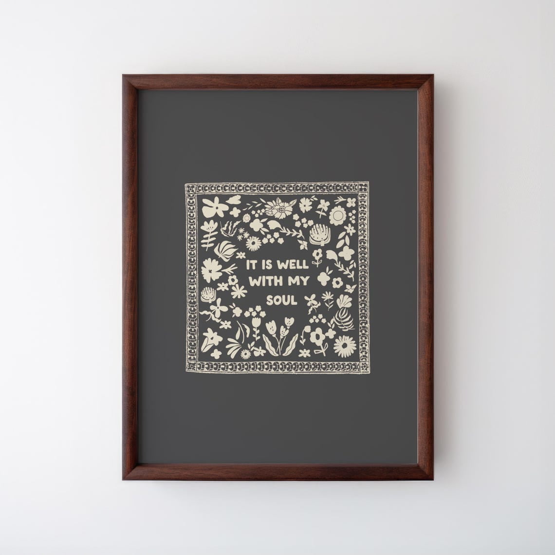DOPAPRINT It Is Well With My Soul Vertical Illustration Print, Trendy ...