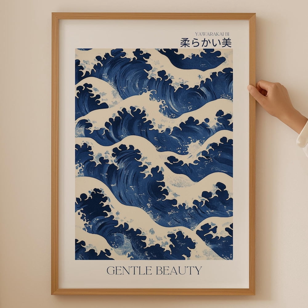 DOPAPRINT Japandi Waves Poster Abstract Art Print, Wabi Sabi Wall Art ...