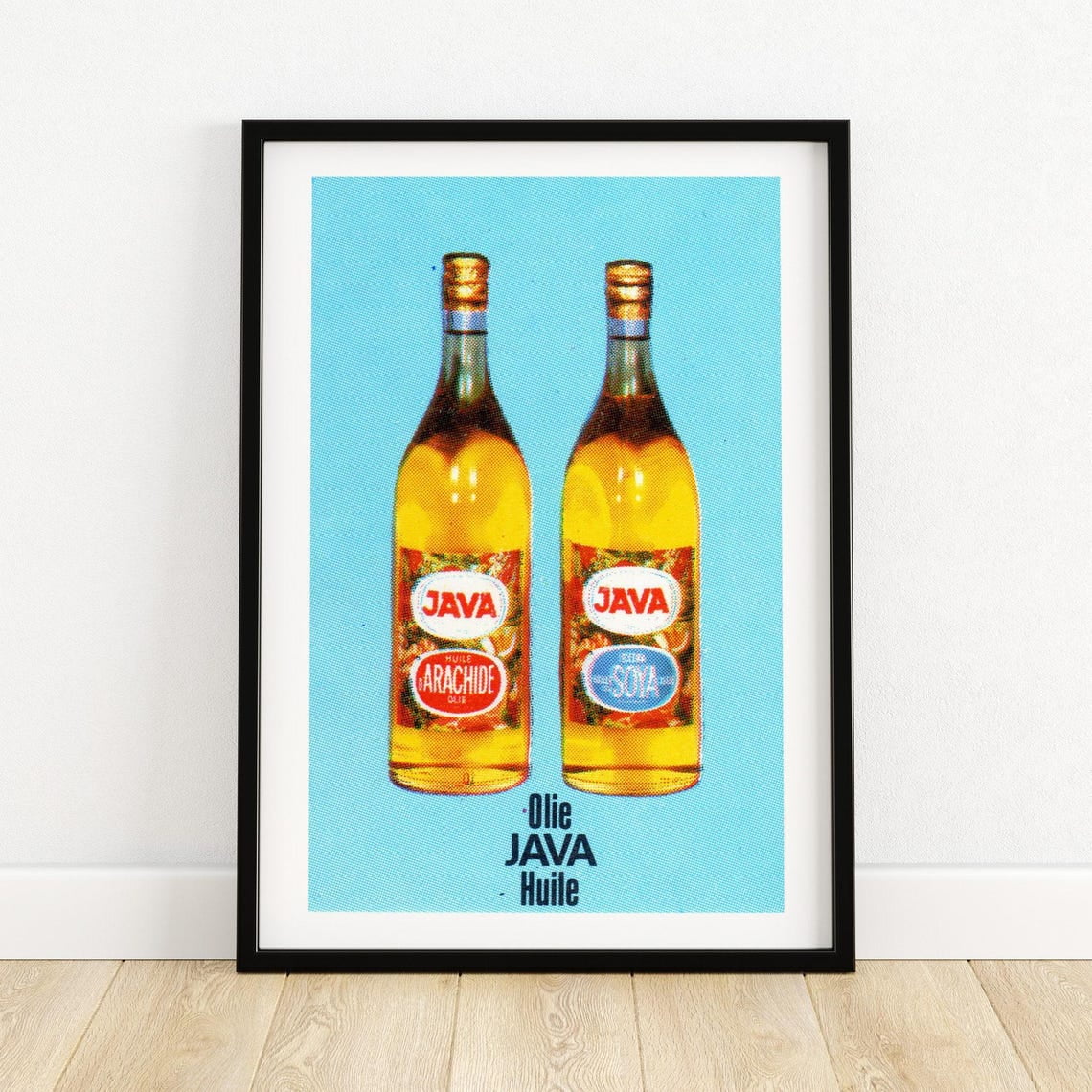 DOPAPRINT Java Oil Advertising Art MidCentury Wall Decor Vintage