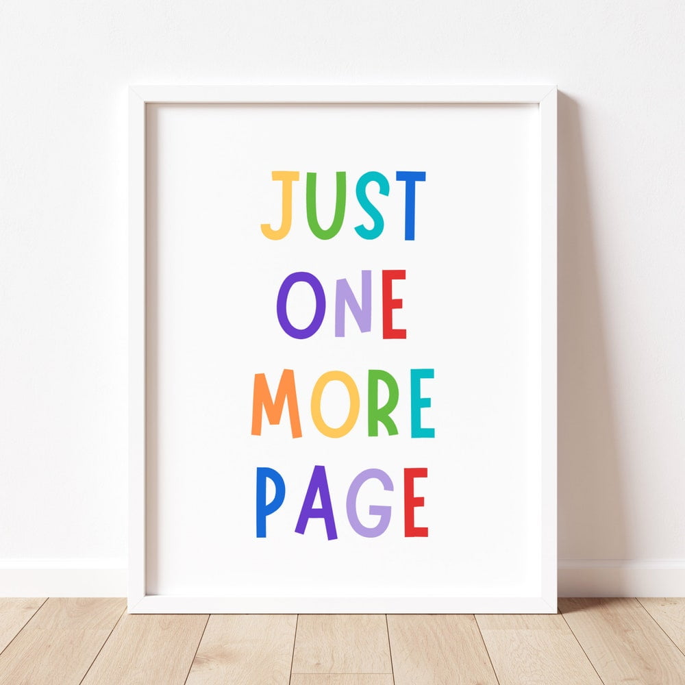 Dopaprint Just One More Page Printable Classroom Decor Reading Corner