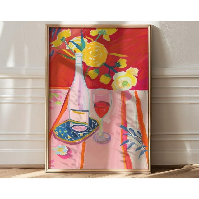 DOPAPRINT Kitchen Trendy Art, Apartment Decor, Pink Decor, Wine Wall