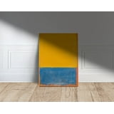 DOPAPRINT Mark Rothko Yellow And Blue On Orange Wall Art, Abstract Art