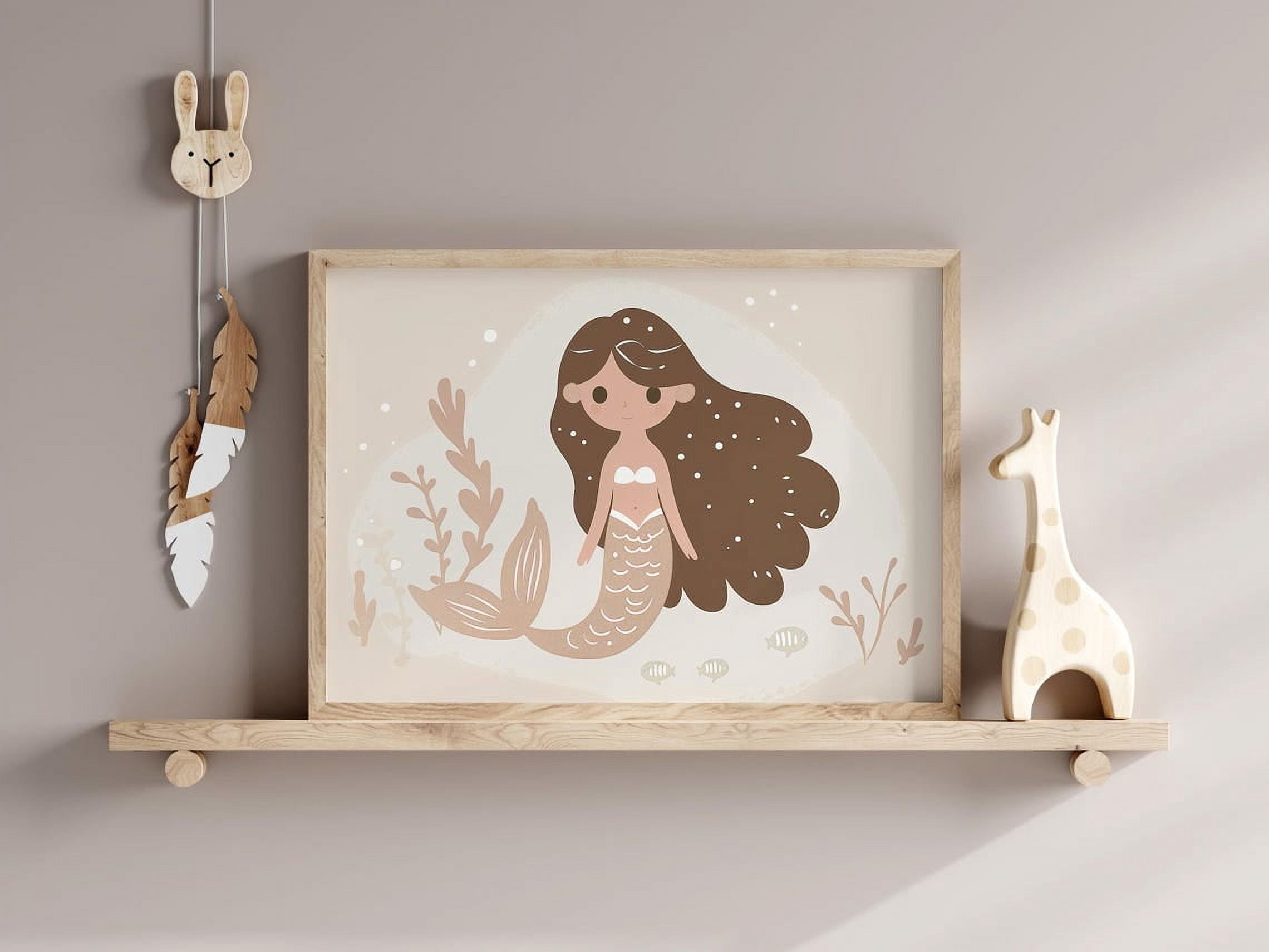 DOPAPRINT Mermaid Wall Art, Boho Nursery Print, Mermaid Art, Girls Room ...