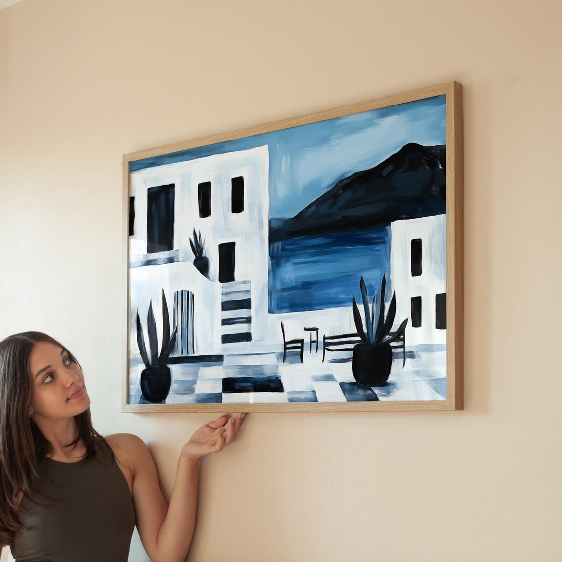 Photo inspiration: Fresh Look at Dopaprint Minimalist Greek Patioblue And White Coastal Home Print Mediterranean