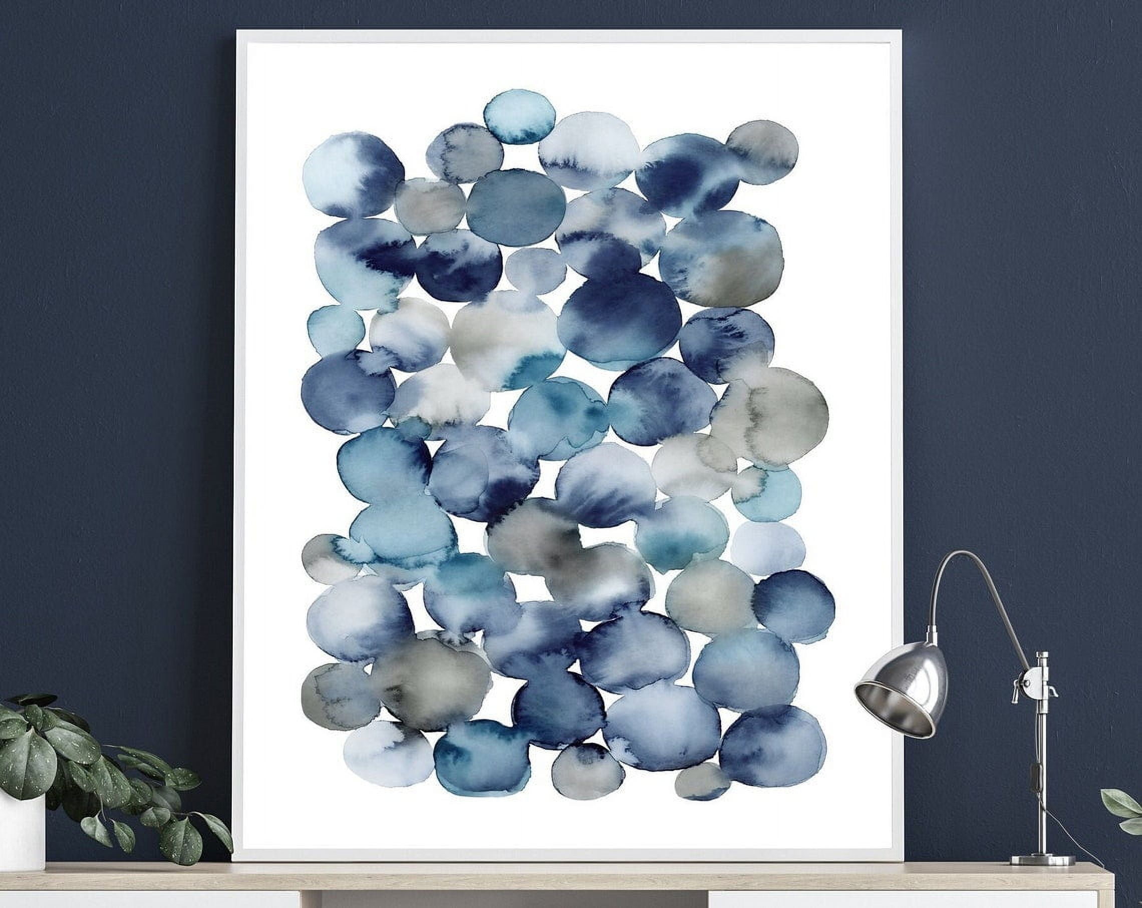 DOPAPRINT Modern Watercolor Style Abstract Painting Wall Art Geometric ...