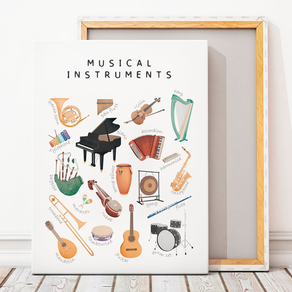 DOPAPRINT Musical Instruments Poster, Educational Poster, Homeschool ...