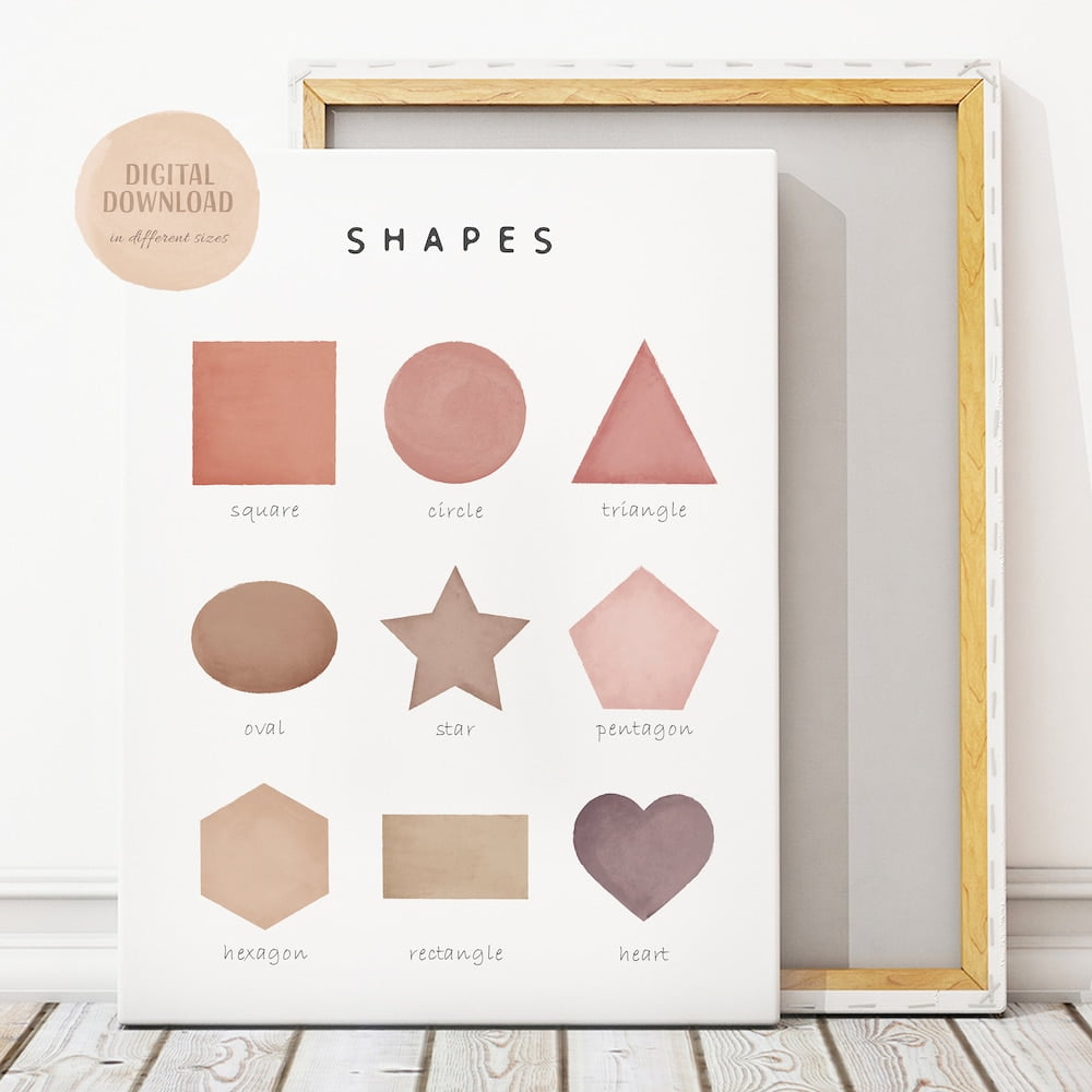 DOPAPRINT Neutral Shapes Print, Watercolour Shapes Print, Nursery Wall ...