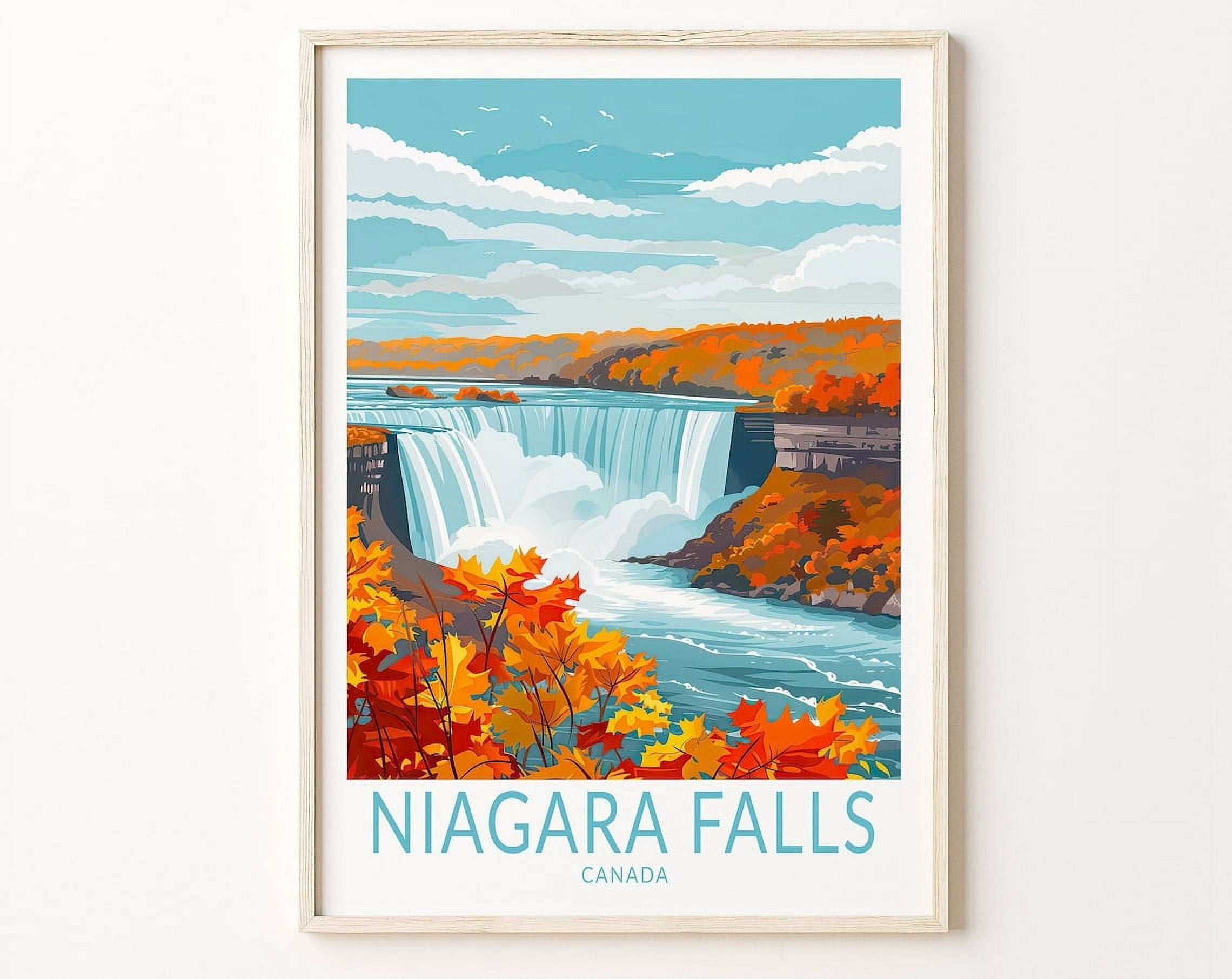 DOPAPRINT Niagara Falls Travel Poster, Canada Wall Art, Niagara Falls