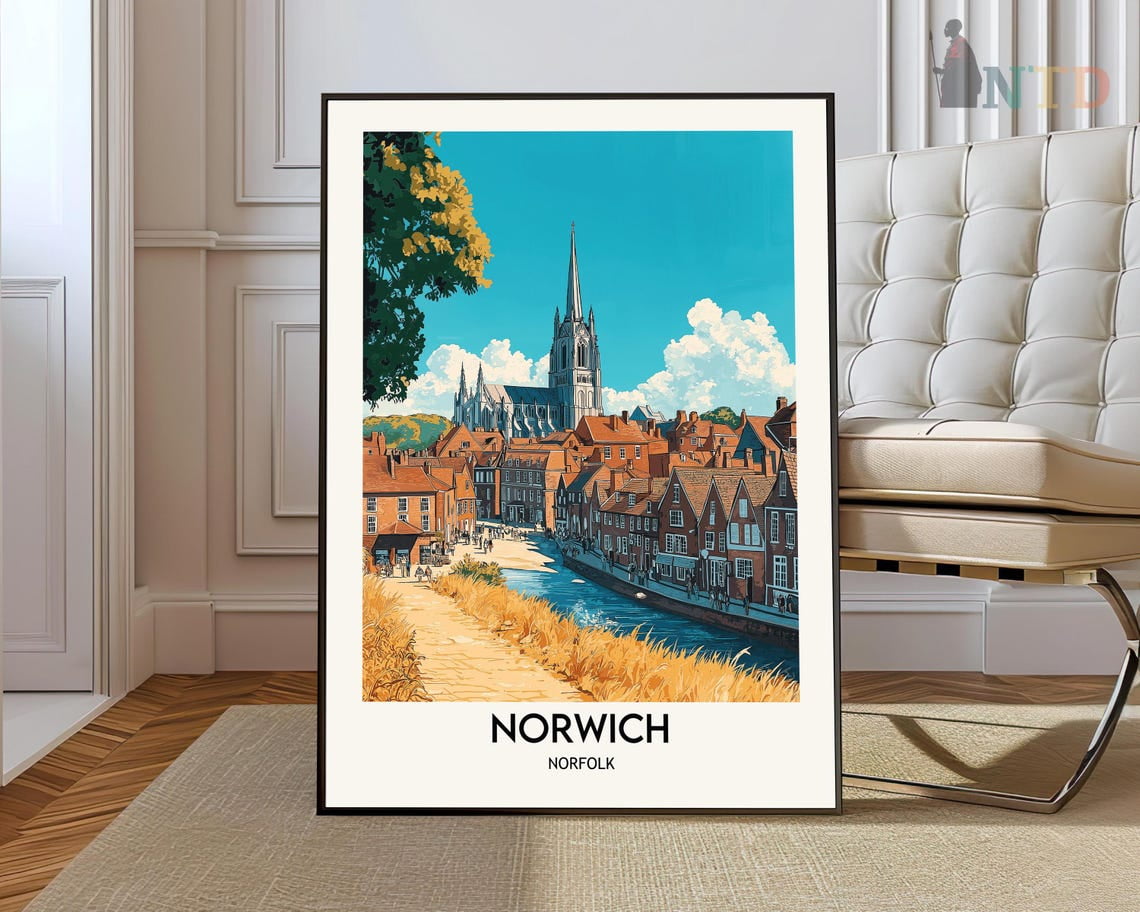 DOPAPRINT Norwich Print, Norwichnorwich Poster, Norwich Photo, Norwich