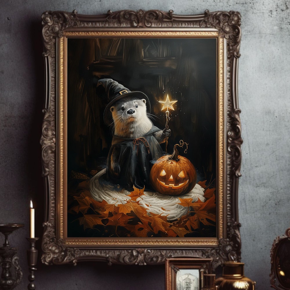 DOPAPRINT Otter Poster Tier Halloween Dekoration Otter Print Geschenk ...