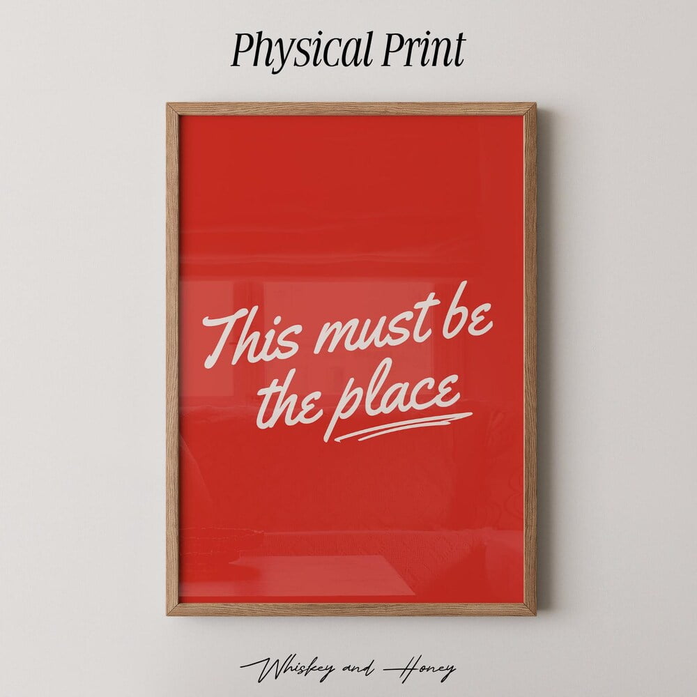 DOPAPRINT Physical Print, This Must Be The Place Art Print, Trendy Wall