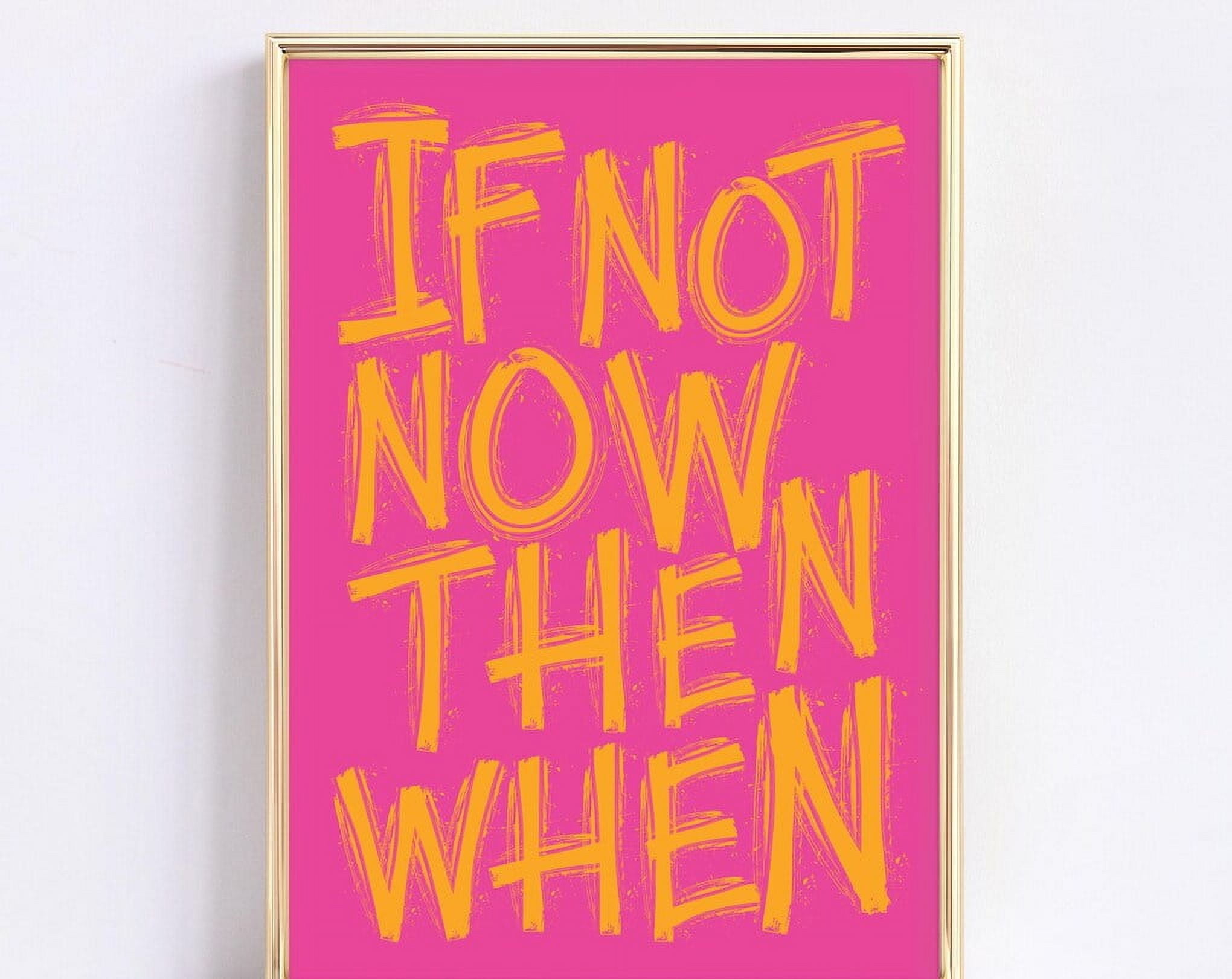 DOPAPRINT Pink Orange If Not Now Then When Physical Print Funky 70S