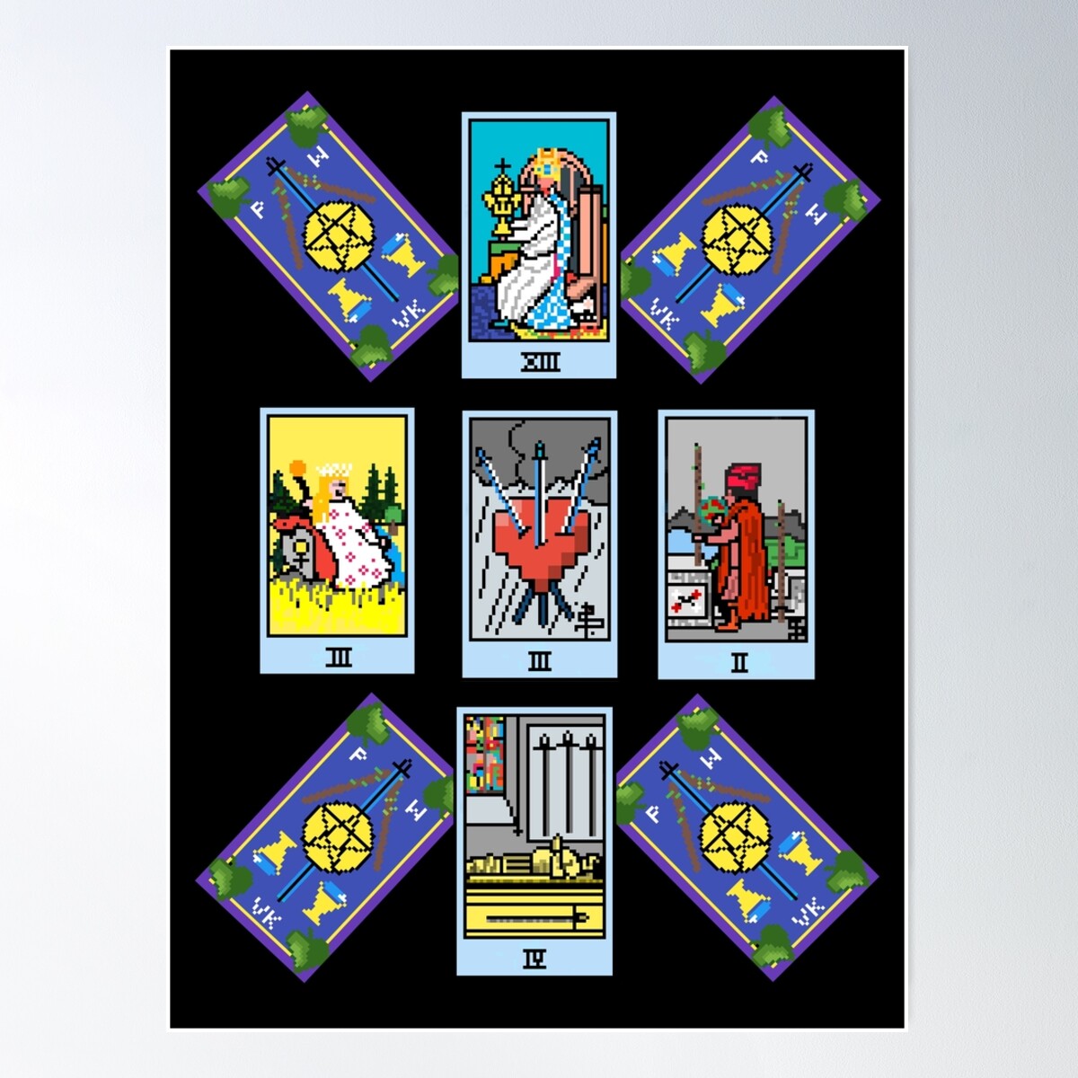 DOPAPRINT Pixel Waite Tarot - Celtic Cross Spread 21 Design For Posters ...