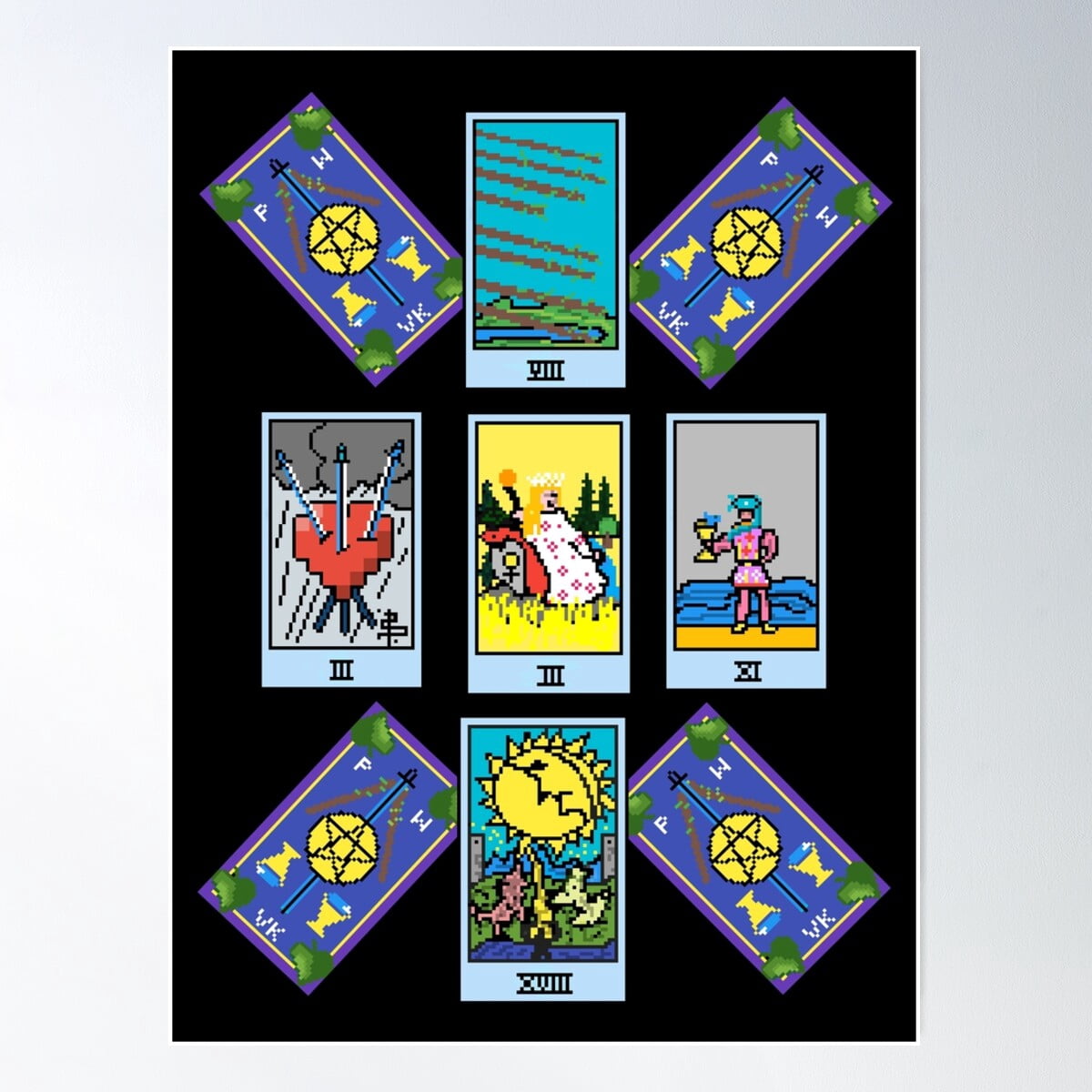 DOPAPRINT Pixel Waite Tarot - Celtic Cross Spread 26 Design For Posters ...