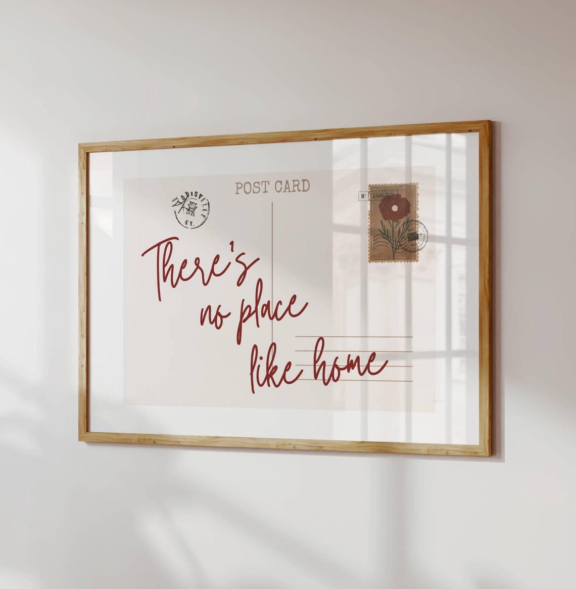 DOPAPRINT No Place Like Home Vintage Postcard Poster, Trendy Horizontal ...