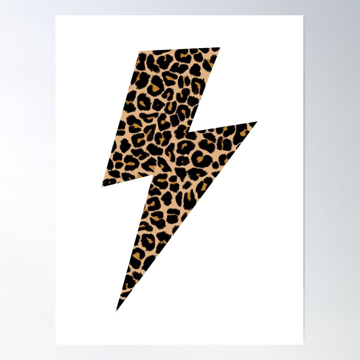DOPAPRINT Preppy Leo.pard Print Lightning Bolt Poster Wall Art, Modern ...
