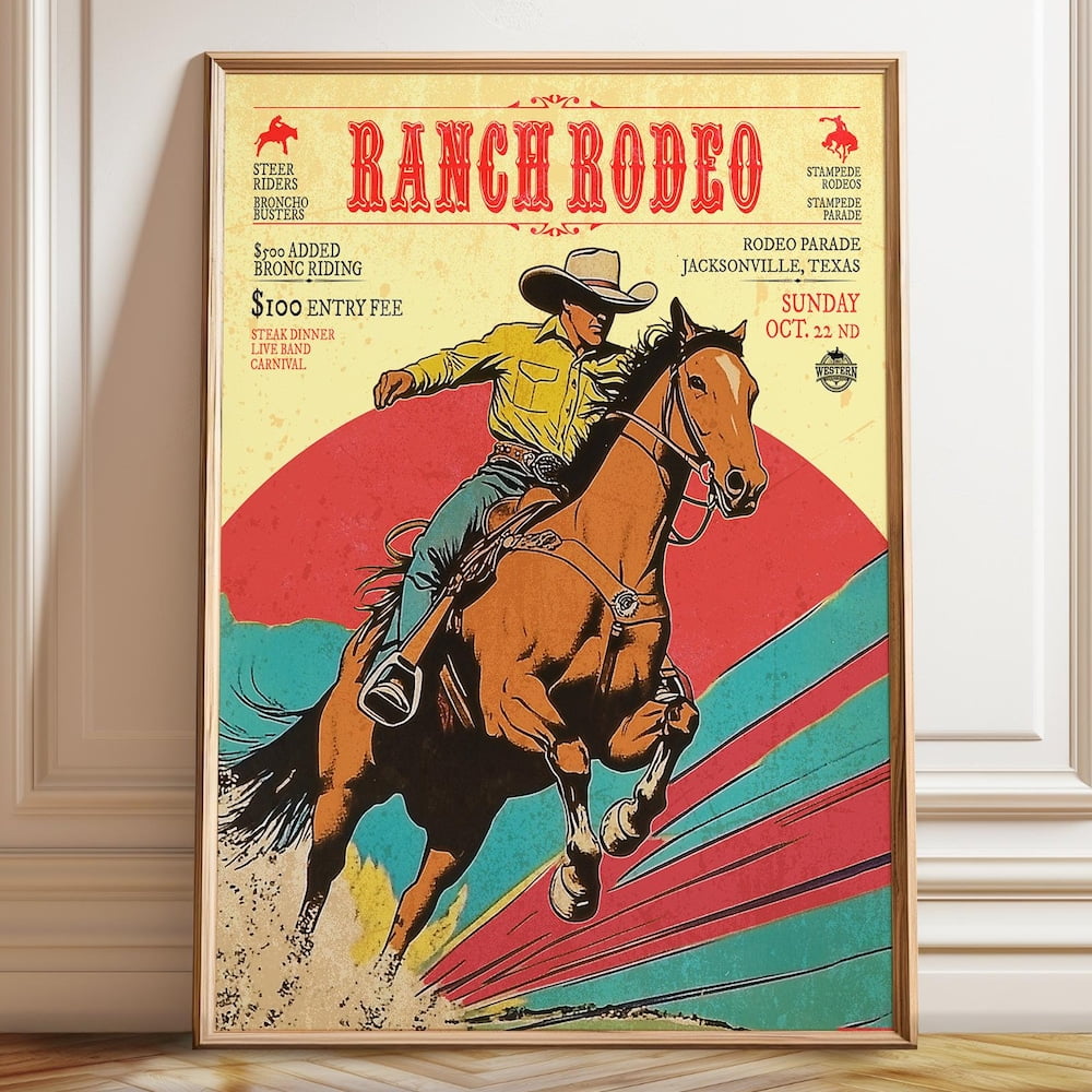 DOPAPRINT Ranch Rodeo Event Poster - Jacksonville Texas Cowboy ...