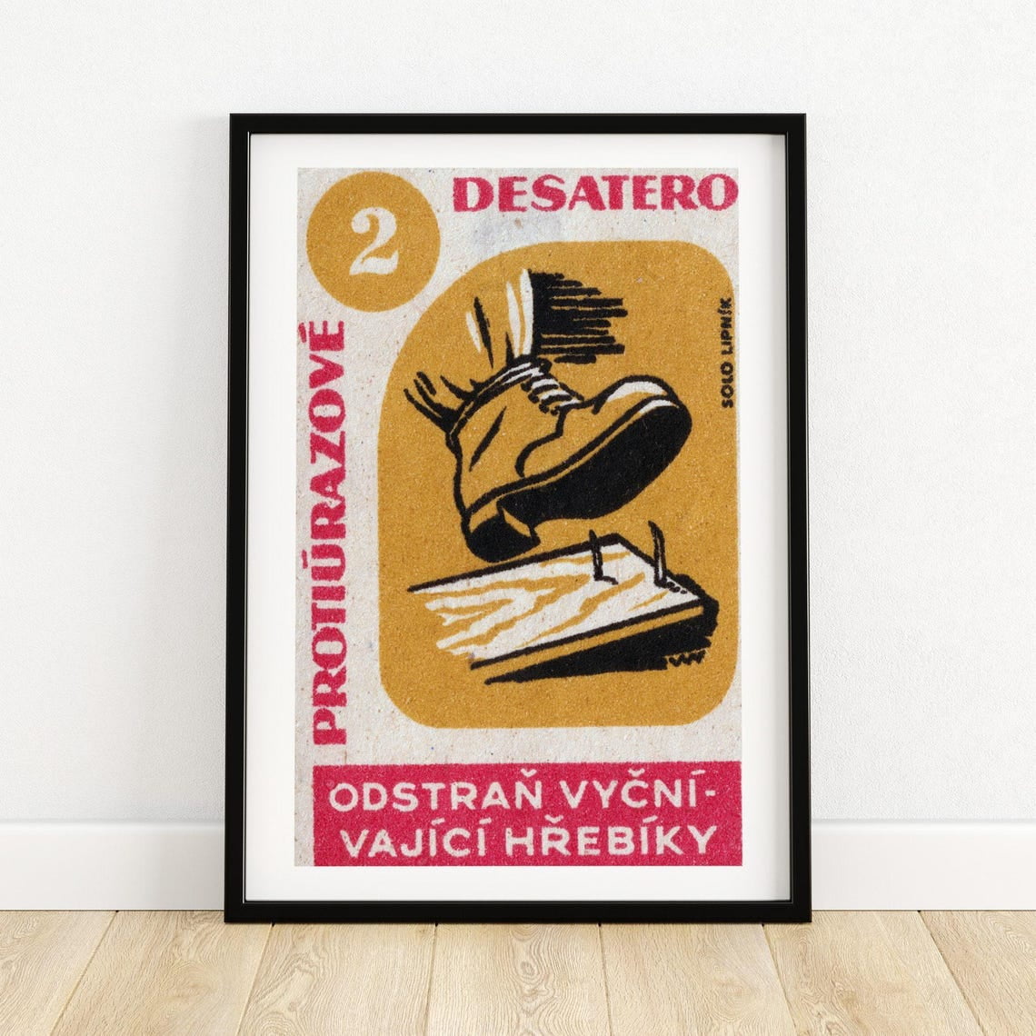 DOPAPRINT Remove Nails! Matchbox Print Wall Art Vintage Art