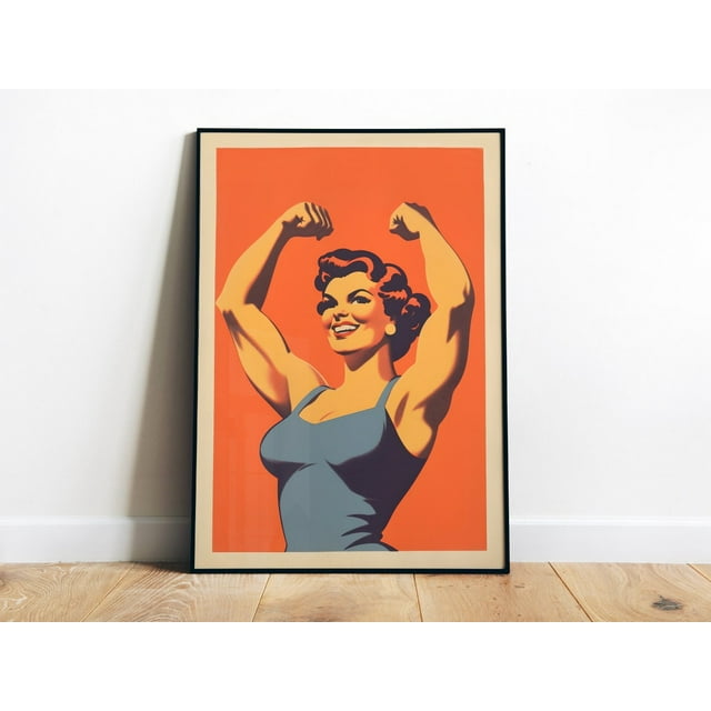 DOPAPRINT Retro Gym Poster Gym Art Print Gym Wall Art Female Gym Print