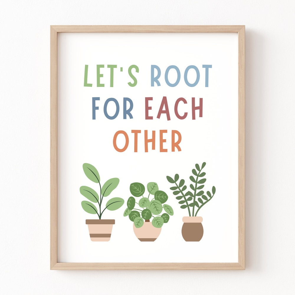 DOPAPRINT Let'S Root For Each Other Sign, Boho Classroom Decor
