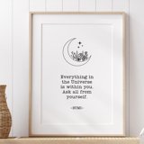 DOPAPRINT Rumi Quote, Rumi Poem, Poetry Wall Art, Rumi Poster ...