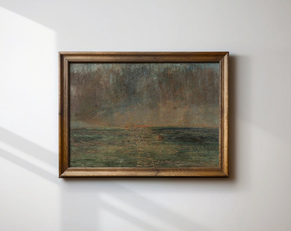 DOPAPRINT Serene Vintage Abstract Seascape Wall Art Modern Neutral ...