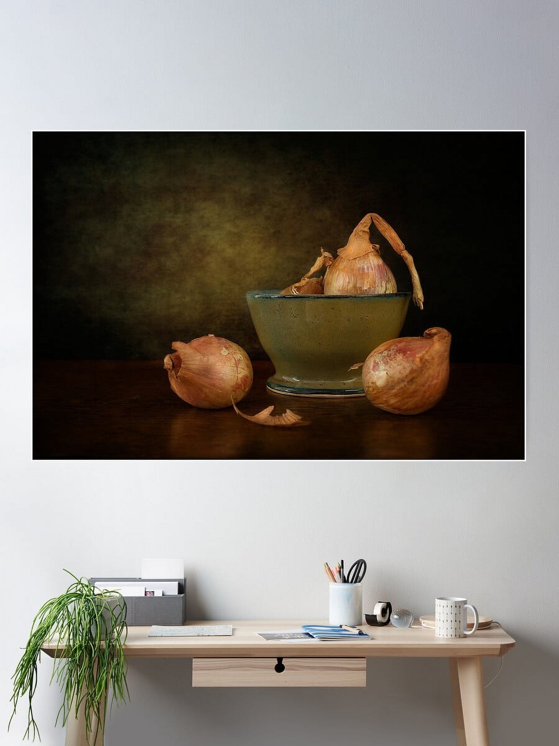 DOPAPRINT Shallots In A Pottery Bowl Poster Wall Art Modern Wall Decor DOPAPRINT Shallots In A Pottery Bowl Poster Wall Art Modern Wall Decor