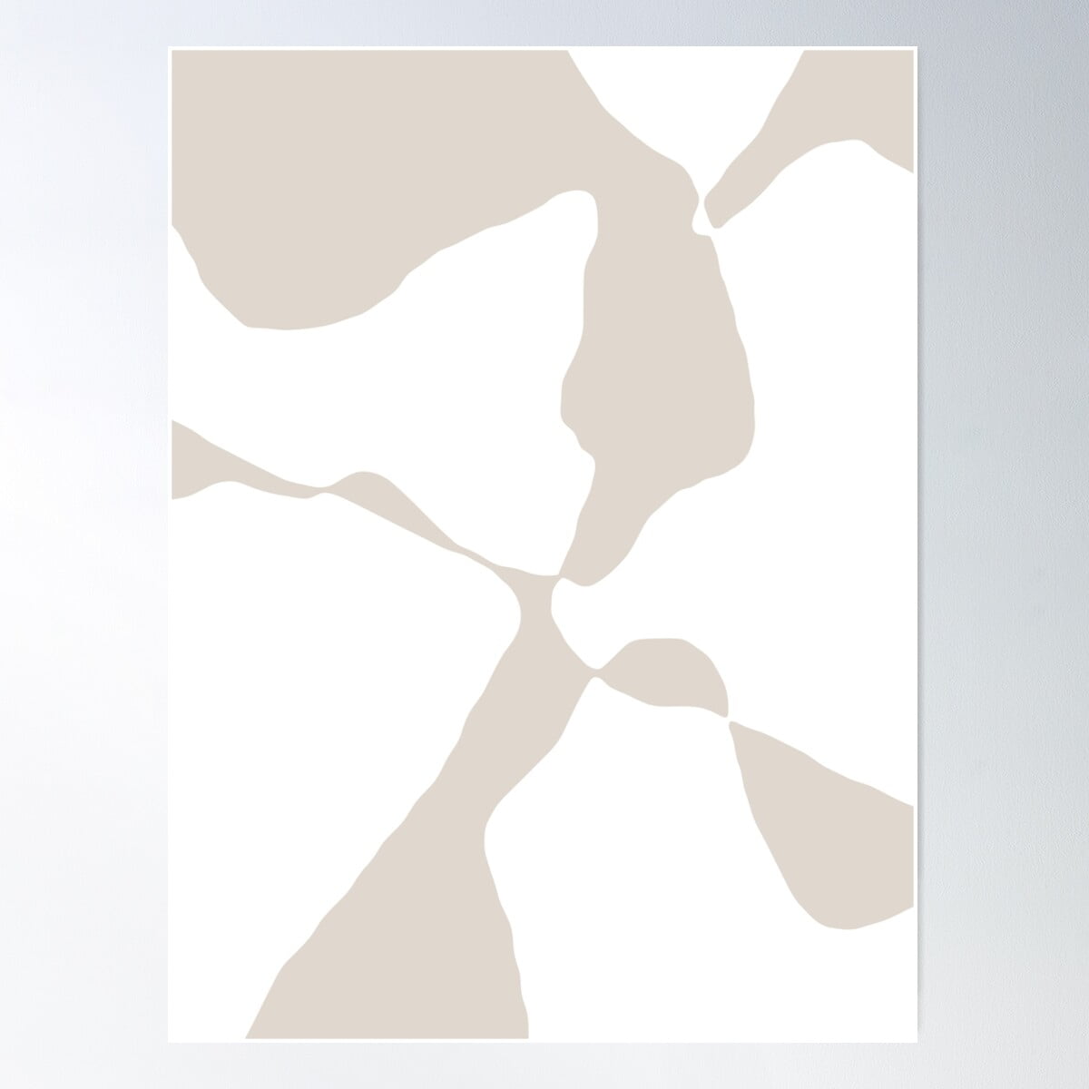 DOPAPRINT Shapes 3, Neutral & White Minimal Abstract Poster Wall Art